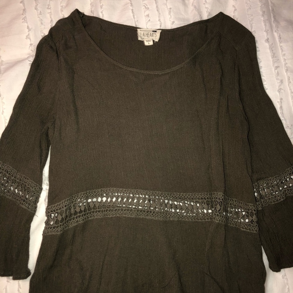 Lace green shirt